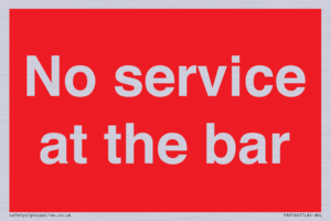 No service at the bar